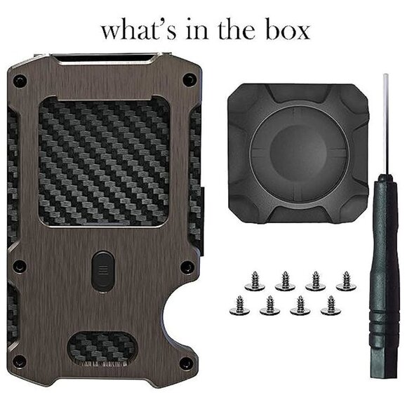 WXM Wallet for Men with AirTag Holder Credit slim Front , Airtag Wallet Bronze - Picture 7 of 8